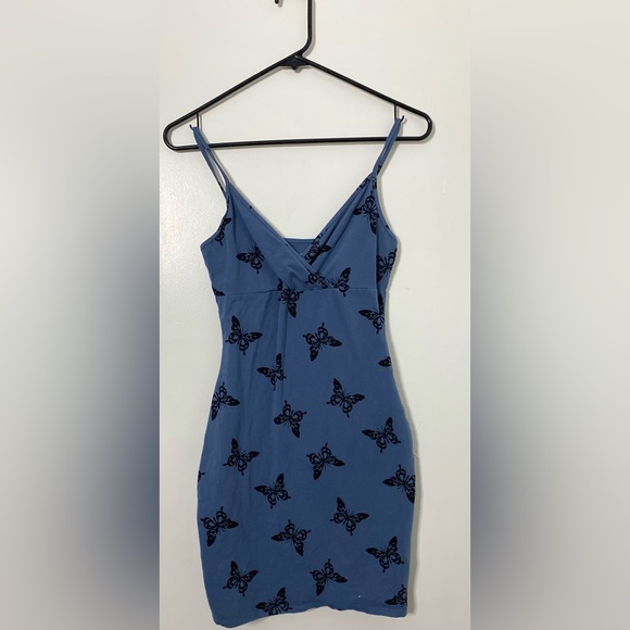 wild fable Dresses Midnight Blue Butterfly Dress Poshmark
